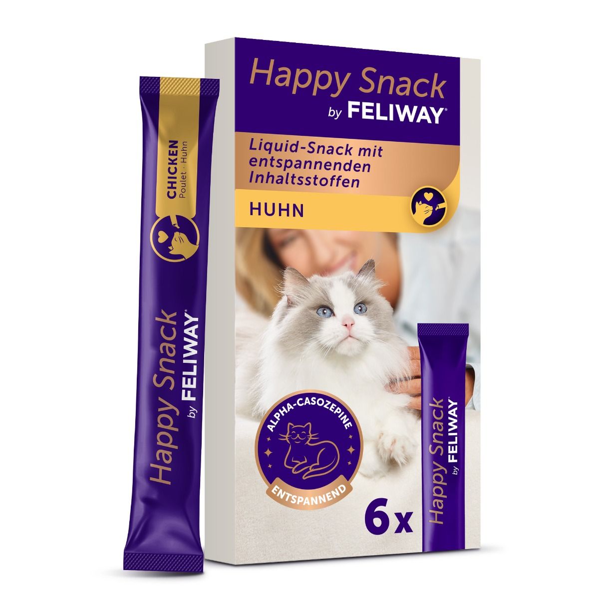 Happy Snack by Feliway Huhn 6 Sticks