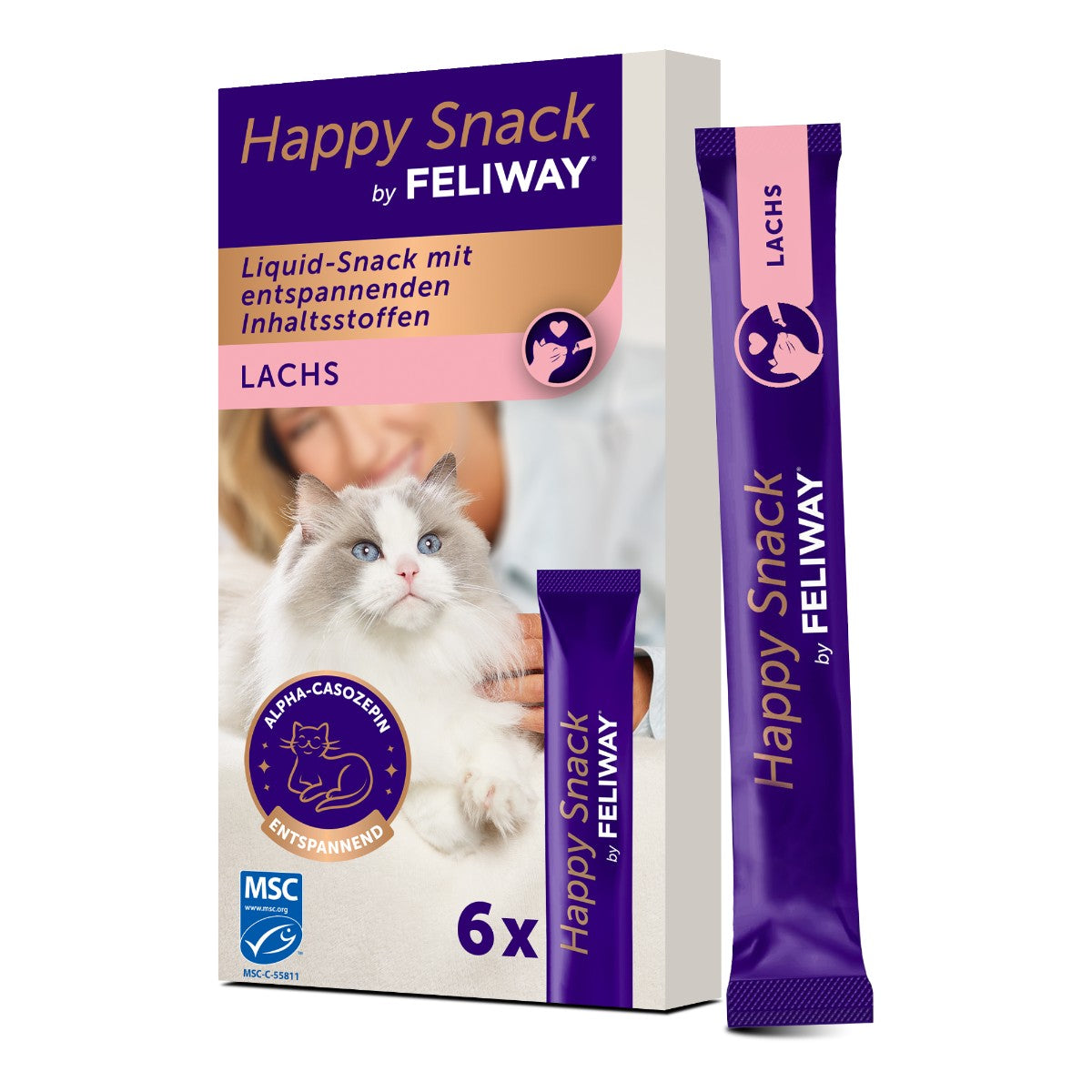 Happy Snack by Feliway Lachs 6 Sticks