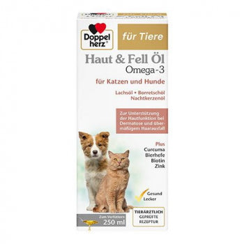 Doppelherz Haut und Fell Öl Omega-3 250ml